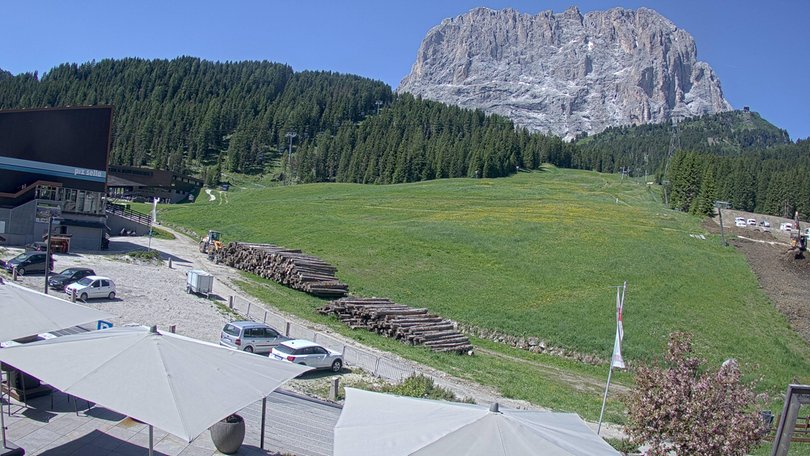 Webcam da Plan de Gralba verso il Sassolungo