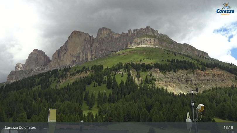 Webcam in Richtung Latemar und Rosengartengruppe