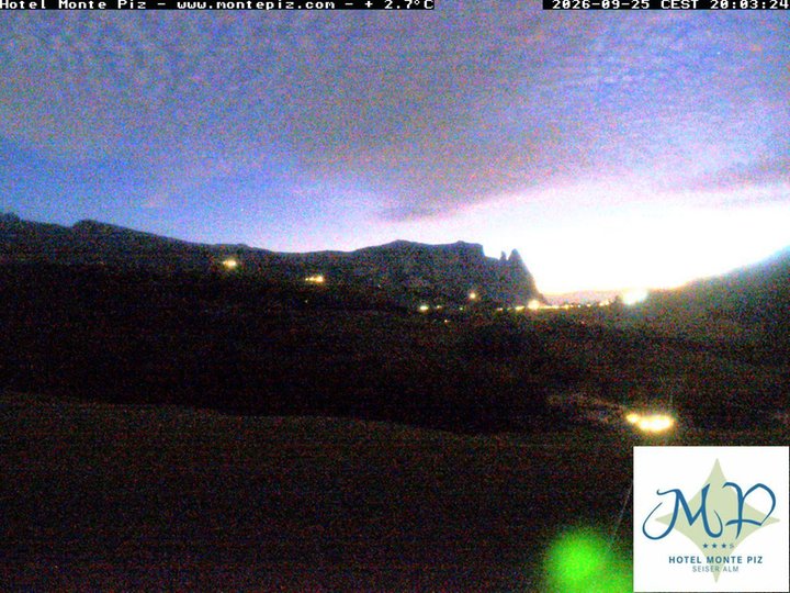 Webcam from the Alpe di Siusi towards the Sciliar