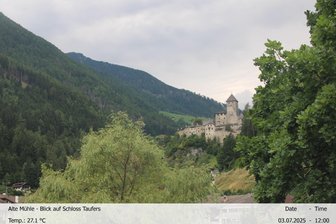 Webcam auf die Burg Taufers und das Ahrntal
