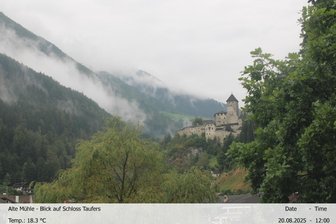 Webcam auf die Burg Taufers und das Ahrntal