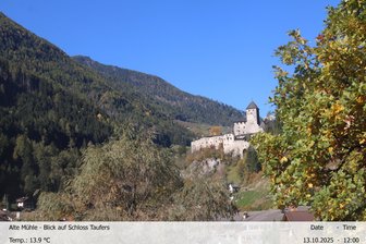 Webcam sul Castello di Tures e la Valle Aurina