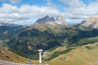 Webcam auf das Skigebiet Belvedere Col Rodella und das Pordoijoch