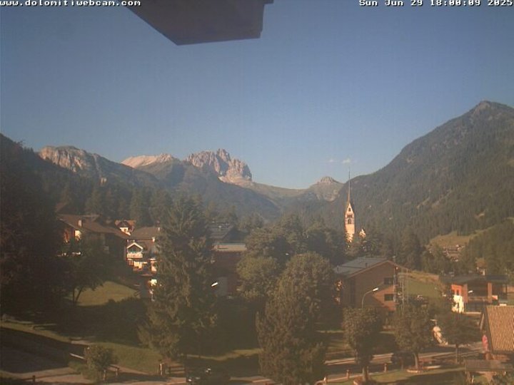 Webcam auf Vigo di Fassa und den Langkofel