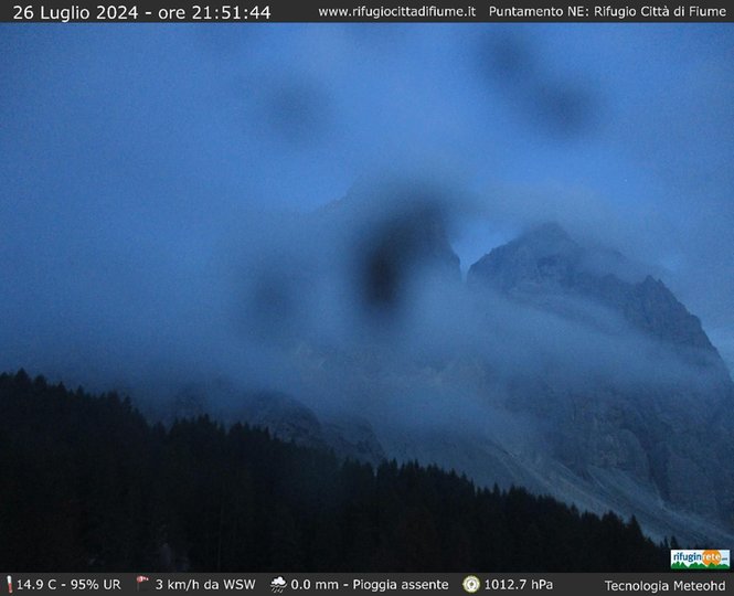 Webcam dal Rifugio Città di Fiume sul Monte Pelmo
