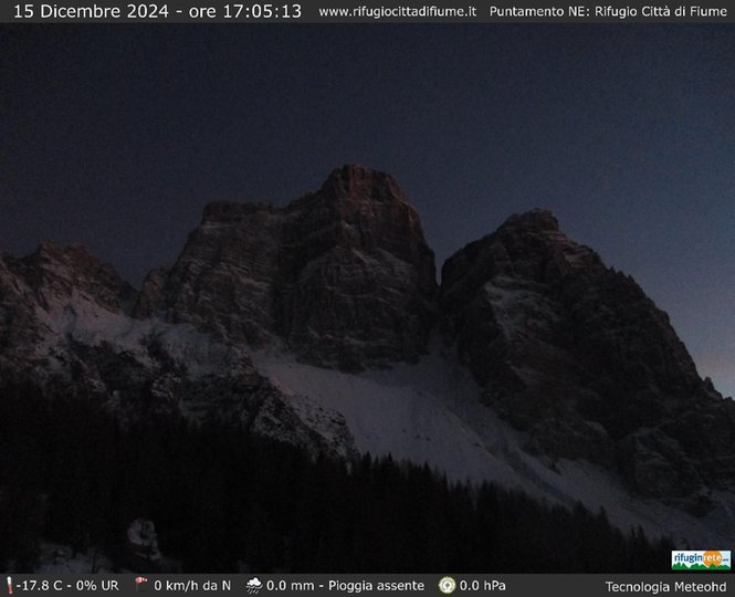 Webcam dal Rifugio Città di Fiume sul Monte Pelmo