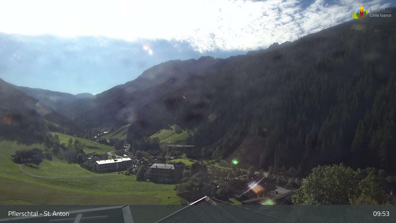 Webcam from St. Anton looking into the Pflersch Valley