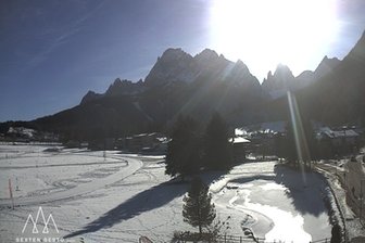 Webcam in Richtung Dreischusterspitze und Sextener Dolomiten