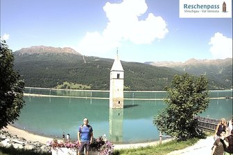 Webcam sul campanile del lago di Resia