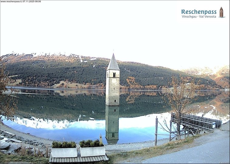 Webcam sul campanile del lago di Resia