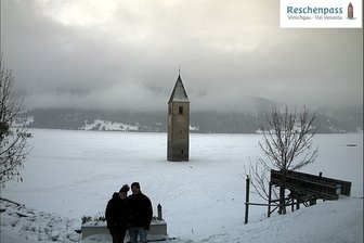Webcam sul campanile del lago di Resia