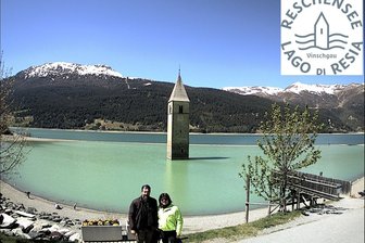 Webcam auf den Kirchturm im Reschensee