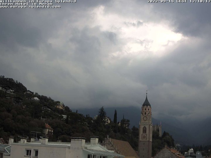 Webcam on the old town of Merano
