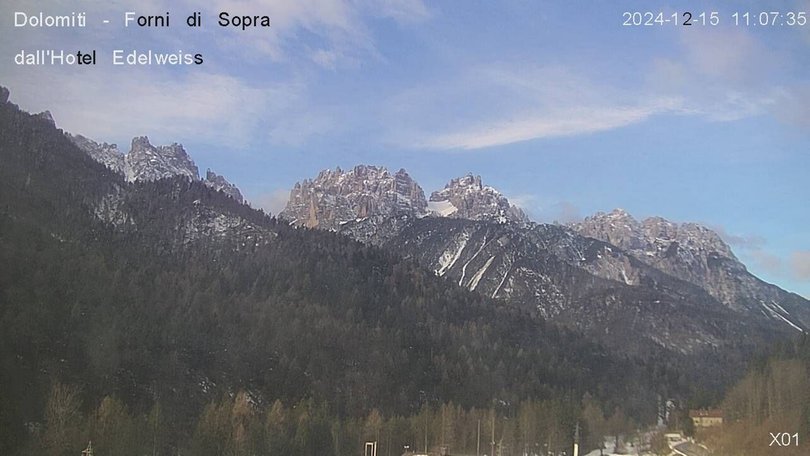 Webcam from Forni di Sopra towards the Friaulian Dolomites