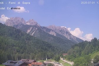 Webcam from Forni di Sopra towards the Friaulian Dolomites