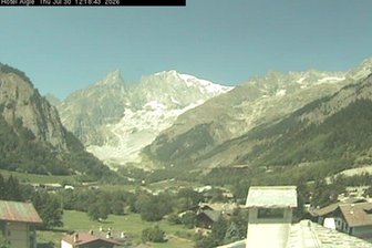 Webcam from Courmayeur to the Mont Blanc