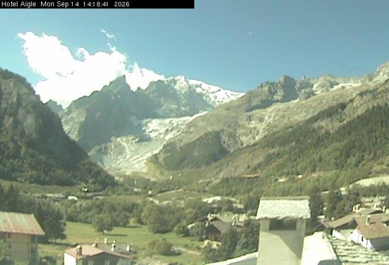 Webcam von Courmayeur zum Mont Blanc
