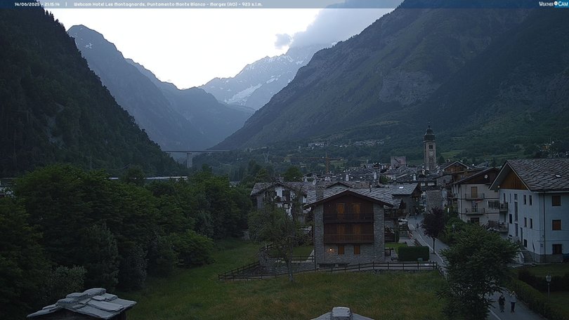 Webcam da Morgex verso il Monte Bianco