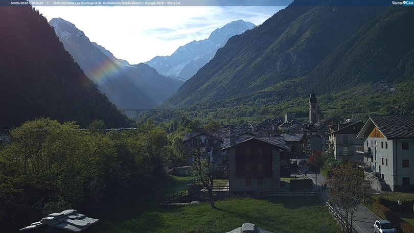 Webcam von Morgex in Richtung Mont Blanc