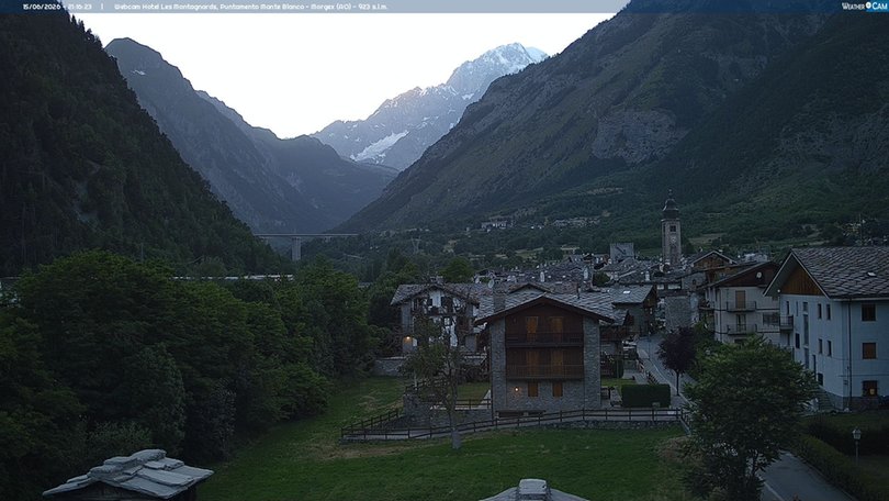 Webcam von Morgex in Richtung Mont Blanc