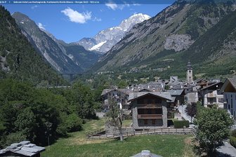 Webcam da Morgex verso il Monte Bianco