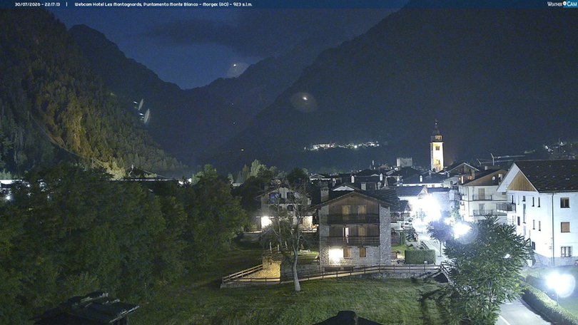 Webcam from Morgex towards the Mont Blanc