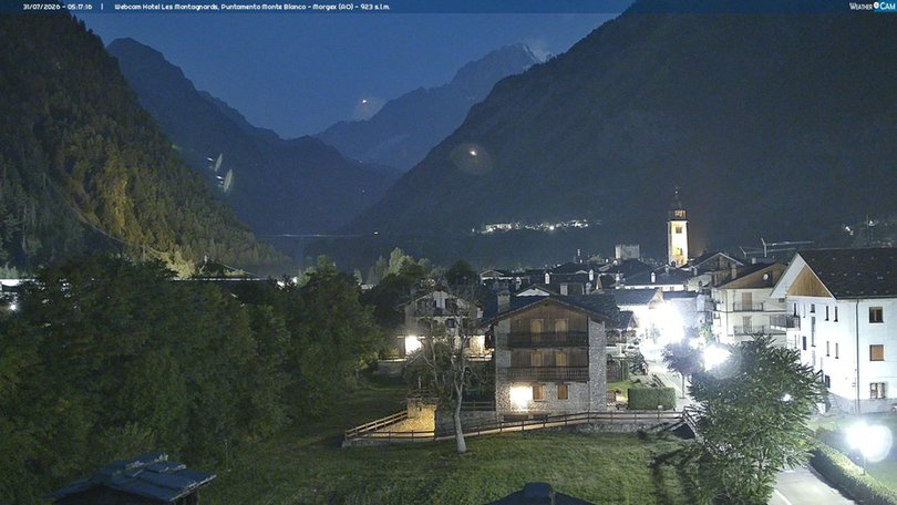 Webcam da Morgex verso il Monte Bianco