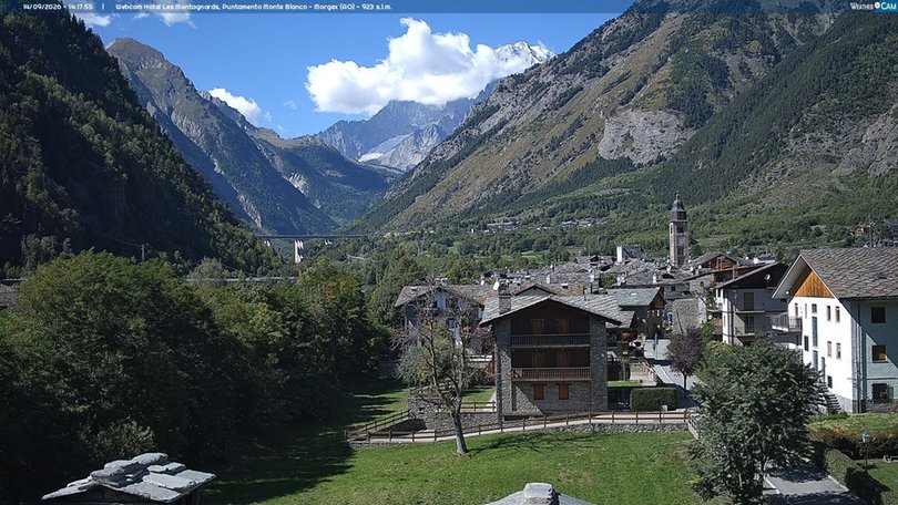 Webcam von Morgex in Richtung Mont Blanc