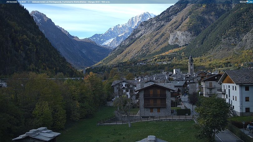 Webcam da Morgex verso il Monte Bianco