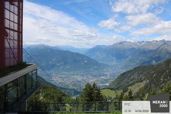 Webcam da Merano 2000 sulla città di Merano