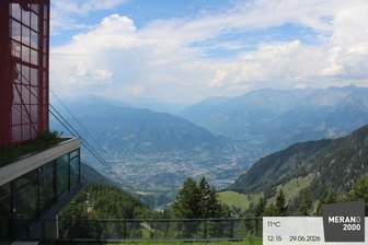 Webcam von Meran 2000 auf die Stadt Meran