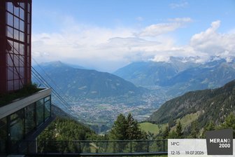 Webcam da Merano 2000 sulla città di Merano