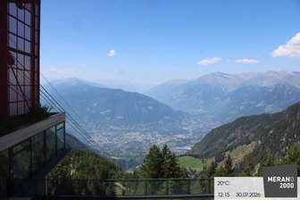 Webcam da Merano 2000 sulla città di Merano