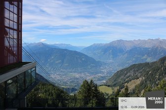 Webcam da Merano 2000 sulla città di Merano