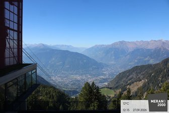 Webcam von Meran 2000 auf die Stadt Meran