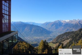 Webcam da Merano 2000 sulla città di Merano