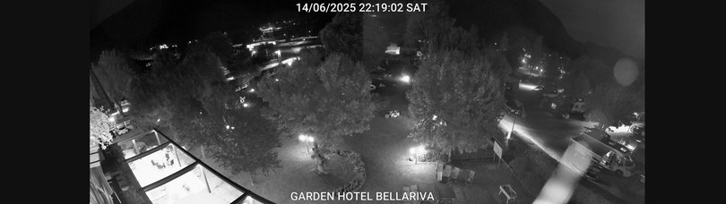 Webcam towards the beach of Lake Molveno / Molvenosee