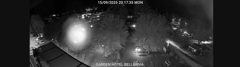 Webcam towards the beach of Lake Molveno / Molvenosee