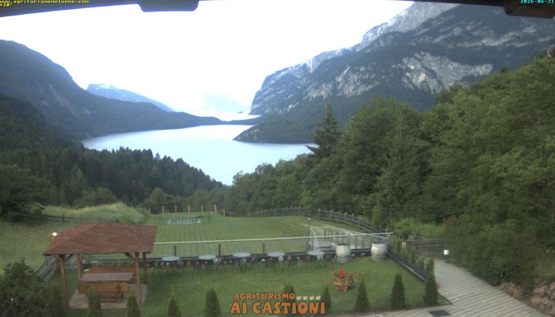 Webcam sul lago di Molveno nelle Dolomiti di Brenta
