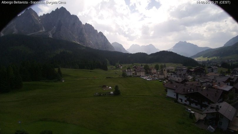 Webcam from Cima Sappada towards Mount Siera