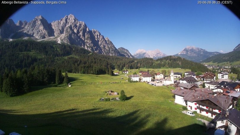 Webcam von Cima Sappada in Richtung Berg Monte Siera