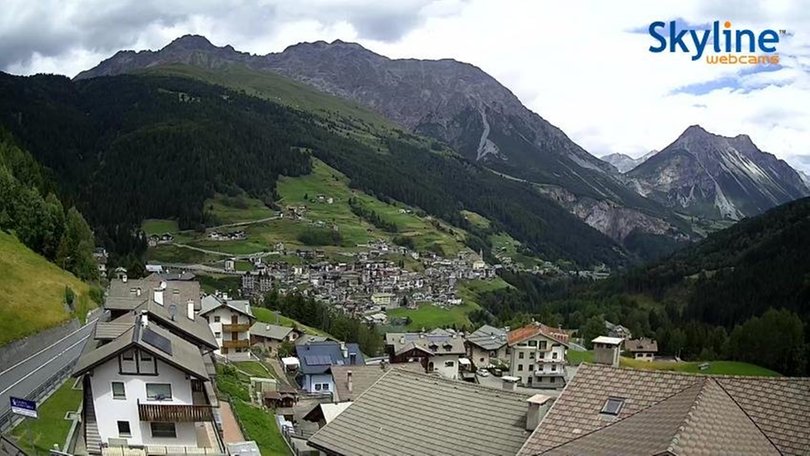 Webcam von Valdidentro in Richtung Stilfser Joch