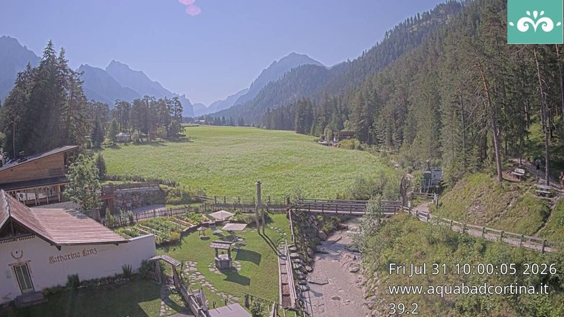 Webcam in St. Vigil in Richtung Fanes-Sennes-Prags