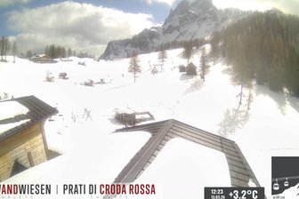 Webcam auf die Rotwandwiesen im Gebiet Drei-Zinnen/Tre Cime Dolomiti