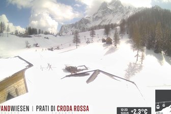 Webcam sui Prati di Croda Rossa nel comprensorio Tre Cime/Drei-Zinnen Dolomiti