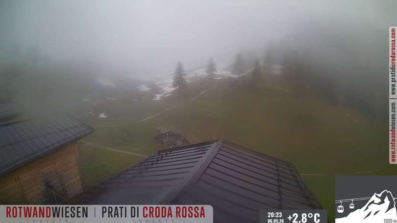 Webcam auf die Rotwandwiesen im Gebiet Drei-Zinnen/Tre Cime Dolomiti