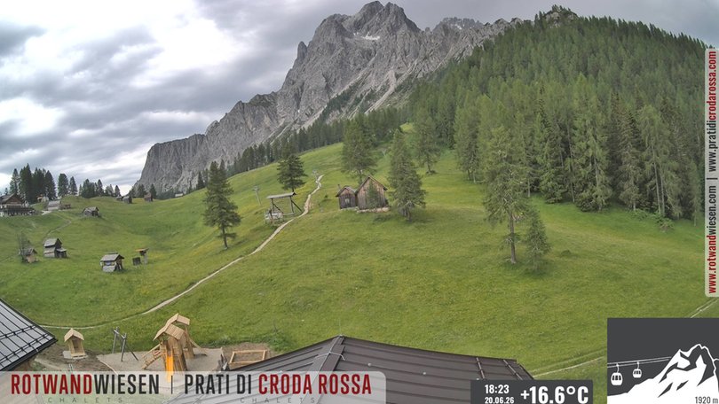 Webcam auf die Rotwandwiesen im Gebiet Drei-Zinnen/Tre Cime Dolomiti