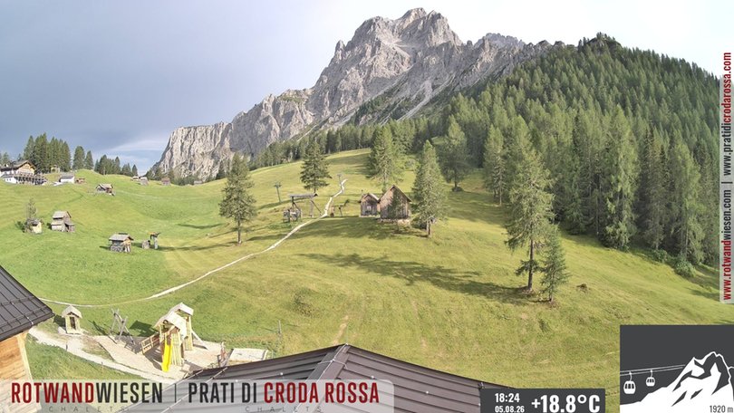 Webcam auf die Rotwandwiesen im Gebiet Drei-Zinnen/Tre Cime Dolomiti