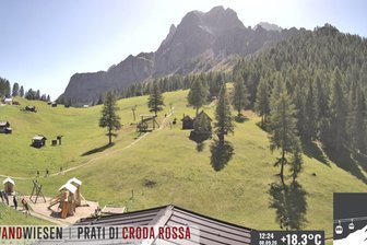 Webcam sui Prati di Croda Rossa nel comprensorio Tre Cime/Drei-Zinnen Dolomiti