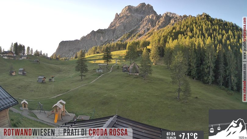Webcam sui Prati di Croda Rossa nel comprensorio Tre Cime/Drei-Zinnen Dolomiti